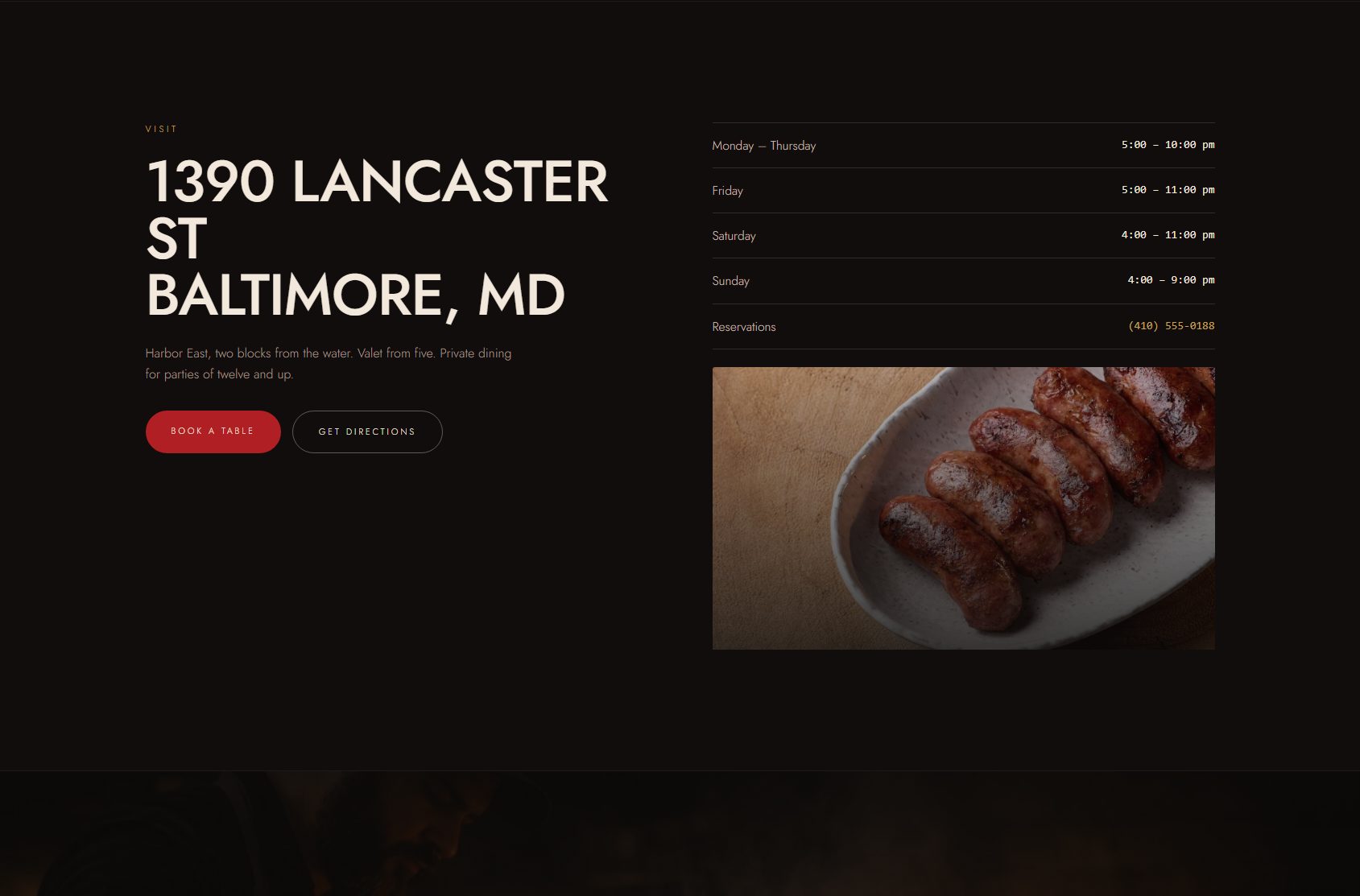 Visit — address, hours and directions